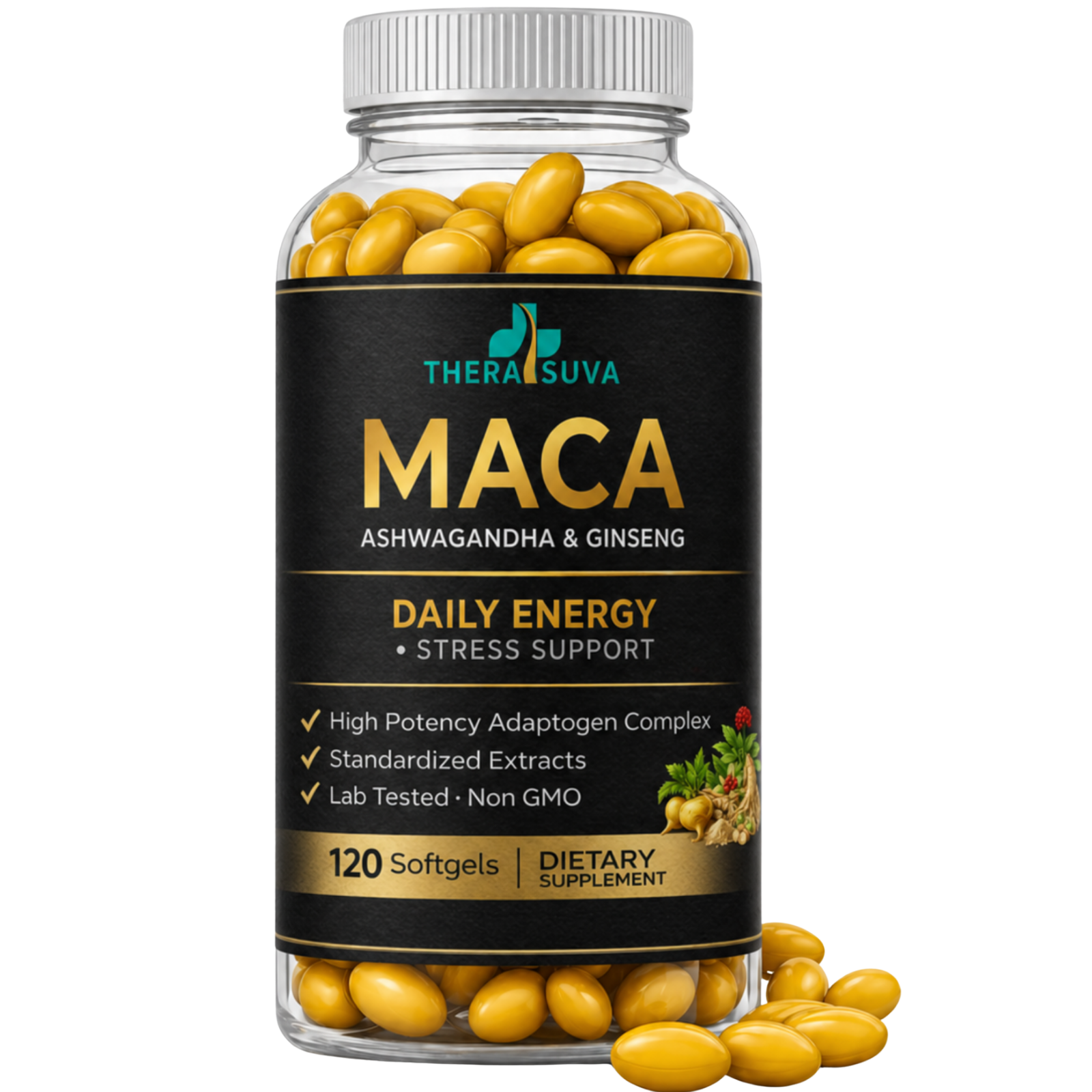 TheraSuva Maca Ashwagandha and Ginseng